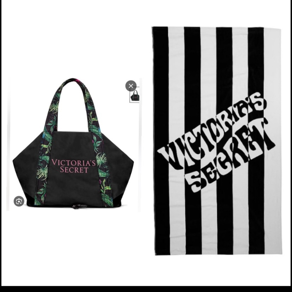 Victoria secret packable tote and beach towel